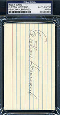 Elston Howard Psa/dna Certfied Signed 3x5 Index Card Authentic Autograph