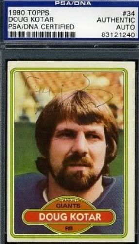Doug Kotar Signed 1980 Topps Psa/dna Autograph Authentic