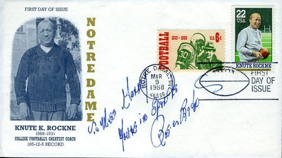Roosevelt Brown Signed Jsa Cert Sticker Fdc Authentic Autograph