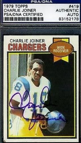 Charlie Joiner Chargers Psa/dna Signed 1979 Topps Authentic