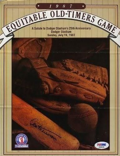 Leo Durocher Signed Psa/dna Old Timers Program Authentic