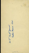 Wl Bill James D.71 Signed Jsa Cert Sticker 1952 Fdc Authentic Autograph