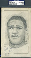 Lenny Moore Psa/dna Signed Original 5x7 Drawing