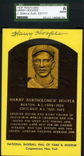 Harry Hooper Jsa Sgc Signed Gold Hof Plaque Autograph