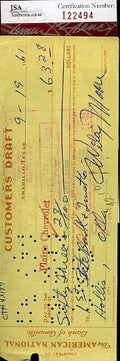 Wilcey Moore 27 Yankees Signed Jsa Certed Check Authentic Autograph