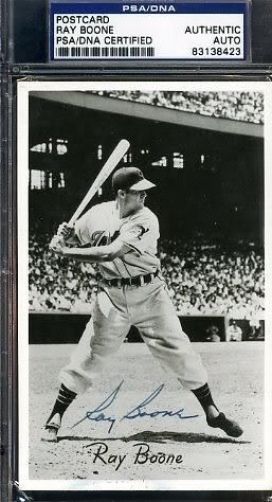 Ray Boone Indians 1952 Psa/dna Signed Photo Pc Authentic