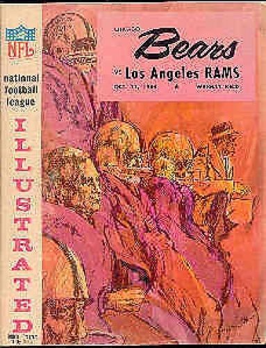 1964 La Rams @ Chicago Bears Wrigley 10-11 Nfl Program Authentic