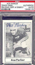 Ace Parker 1977 Touchdown Signed Psa/dna Slab Autograph Authentic