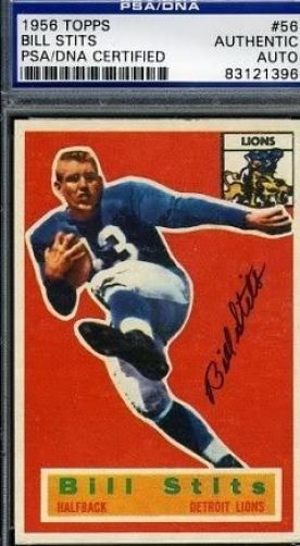 Bill Stits Signed 1956 Topps Psa/dna Autograph Authentic
