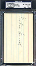 Elston Howard Signed Psa/dna 3x5 Index Card Authentic Autograph