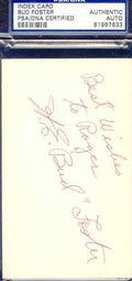 Bud Foster Signed 3x5 Index Card Psa/dna Autograph