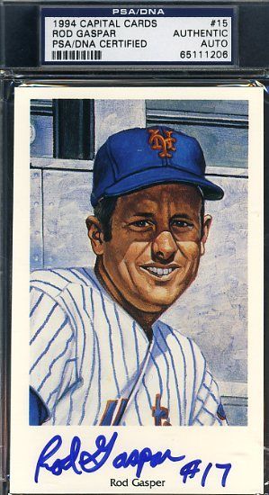 Rod Gaspar Signed Psa/dna 1994 1969 Ron Lewis Ny Mets Authentic Autograph
