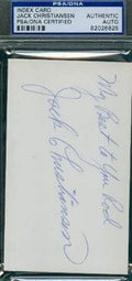 Jack Christiansen Autograph 3x5 Index Psa/dna Authentic Signed