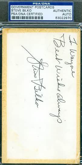 Steve Bilko Autograph Psa/dna Signed 1968 Gpc Govt Pc
