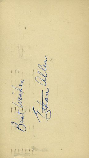 Ethan Allen D.93 Signed Jsa Cert Sticker 1940 Fdc Authentic Autograph