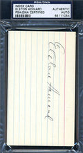 Elston Howard Signed Psa/dna 3x5 Index Card Authentic Autograph