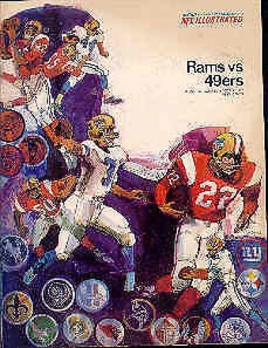 1967 Sf 49ers @ La Rams 10-8 Nfl Program Authentic