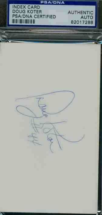 Doug Kotar Autograph 3x5 Index Card Psa/dna D.83 Giants