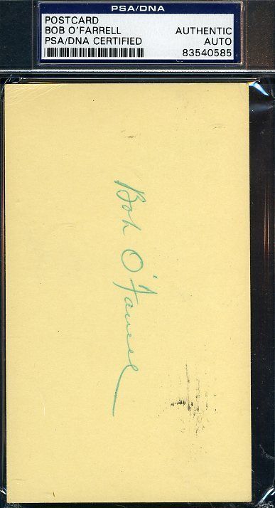 Bob O`farrell Psa/dna Signed 1948 Gpc Authentic Autograph