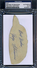 George Stirnweiss D.58 Signed Psa/dna Certified 3x5 Index Cut Autograph
