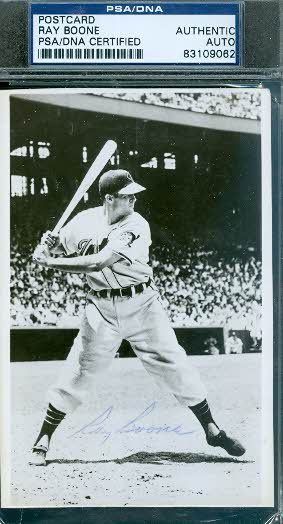 Ray Boone Autograph 1951 Team Iss Pc Psa/dna Signed