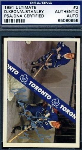 Allan Stanley Signed Psa/dna  1991 Ultimate Hockey Certified Autograph Authentic