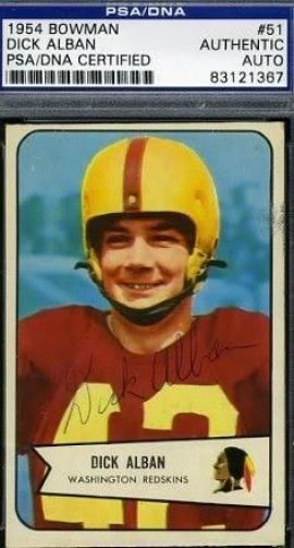 Dick Alban Signed 1954 Bowman Psa/dna Autograph Authentic