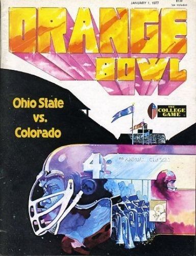 1977 Orange Bowl Program Ohio State Colorado Nm