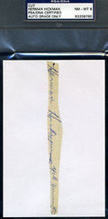 Herman Hickman D.58 Signed Psa/dna Rare Signature Autograph