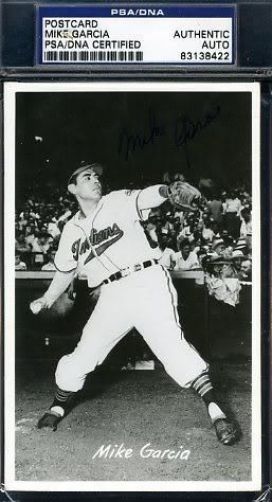 Mike Garcia Indians 1952 Psa/dna Signed Photo Pc Authentic