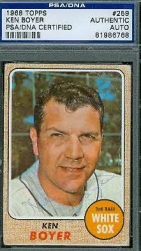 Ken Boyer Autograph 1968 Topps Signed Psa/dna Authentic