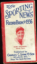 1936 The Sporting News Baseball Record Book Hank Greenberg Cover