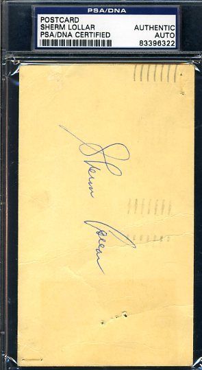 Sherm Lollar Signed Psa/dna Certified 1959 Gpc Autograph