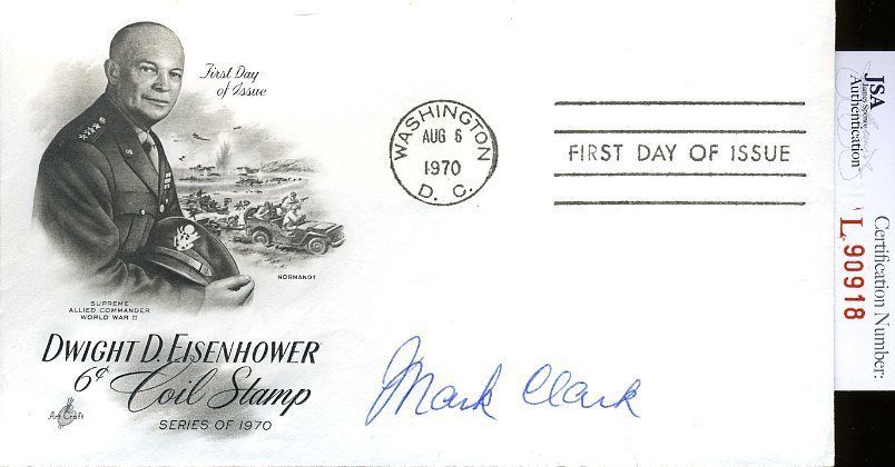 Mark Clark Jsa Authenticated Signed Fdc Certed Autograph