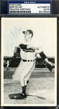 Bob Feller Indians 1952 Psa/dna Signed Photo Pc Authentic