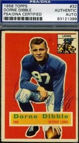 Dorne Dibble Signed 1956 Topps Psa/dna Autograph Authentic