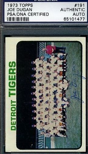 Joe Dugan Signed Psa/dna 1973 Topps Certified Autograph Authentic