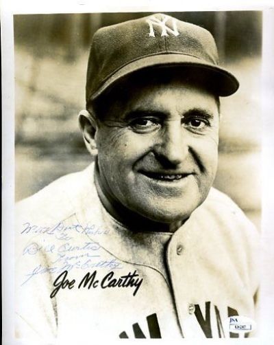 Joe Mccarthy Signed Jsa Certed 8x10 Photo Autograph Authentic