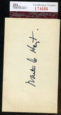 Waite Hoyt Jsa Certed Signed 3x5 Index Card Authentic Autograph