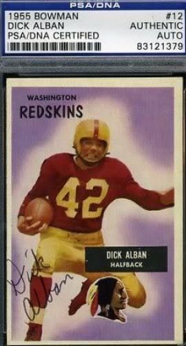 Dick Alban Signed 1955 Bowman Psa/dna Autograph Authentic