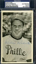 Robin Roberts 1957 Signed Postcard Psa/dna Autograph Authentic