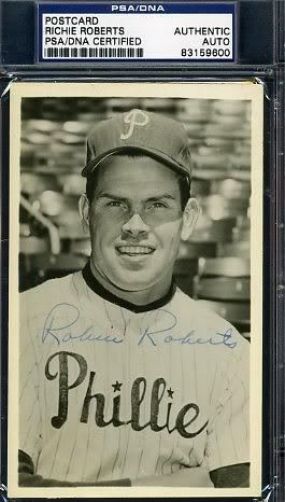 Robin Roberts 1957 Signed Postcard Psa/dna Autograph Authentic