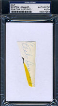 Elston Howard Signed Psa/dna Certified 3x5 Index Cut Autograph