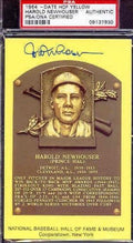Hal Newhouser Signed Gold Plaque Psa/dna Autograph Authentic