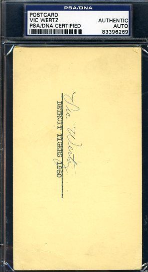 Vic Wertz D.83 Signed Psa/dna Certified 1950 Gpc Autograph