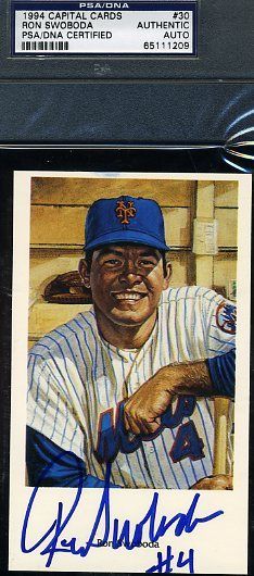 Ron Swoboda Signed Psa/dna 1994 Ron Lewis1969 Mets Authentic Autograph