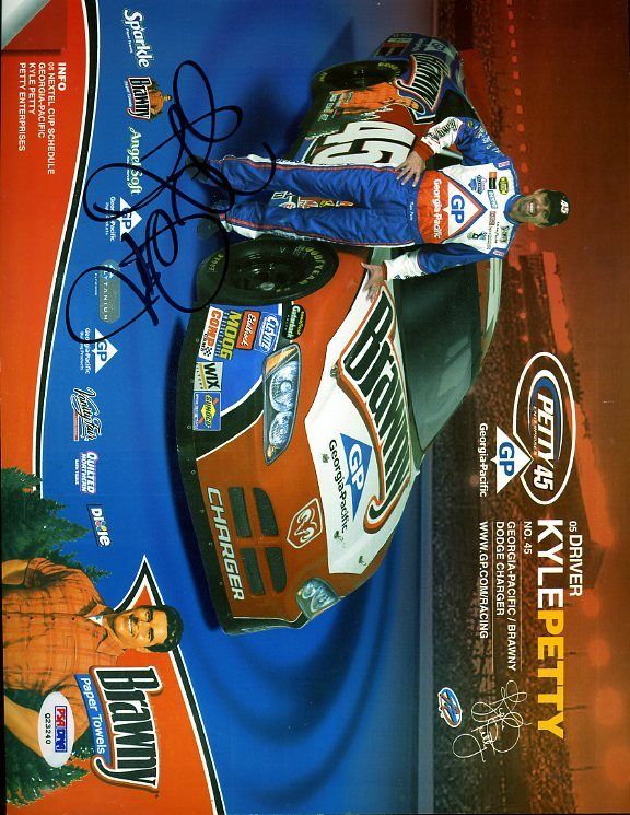 Kyle Petty Signed Psa/dna 8x10 Promo Photo Certified Autograph