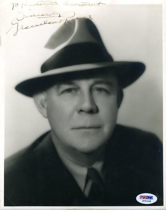 Grantland Rice Psa/dna Signed Vintage Studio 8x10 Photo Autograph