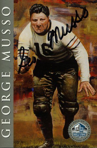 George Musso Bears Signed Jsa 1998 Hof Signature Series 450/2500