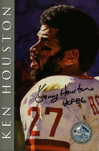 Kenny Houston Redskins Signed Jsa 1998 Hof Signature Series 450/2500